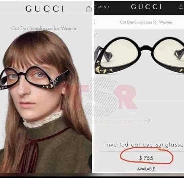 downturned gucci glasses