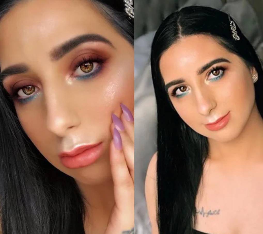 excessive upper lip highlighter looks like shiny mustache