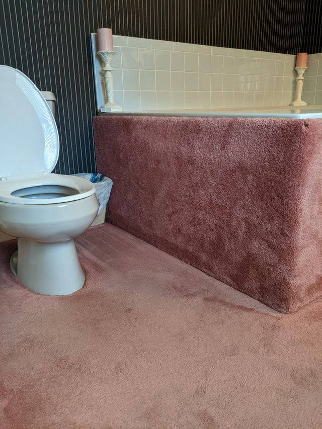 carpeted bathroom