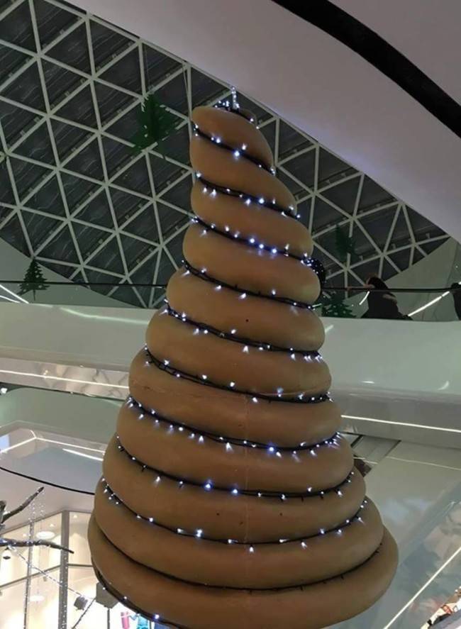 christmas tree that resembles a pile of dung