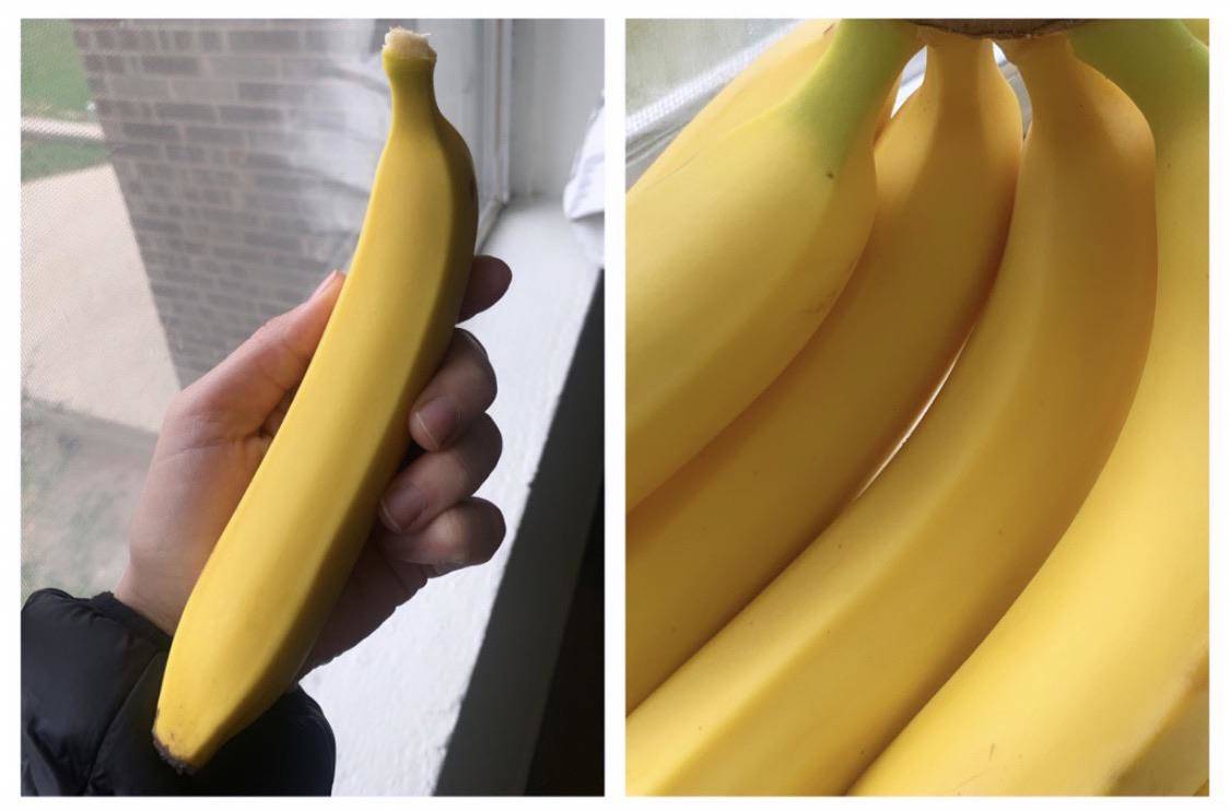 smooth, perfectly ripe bananas 