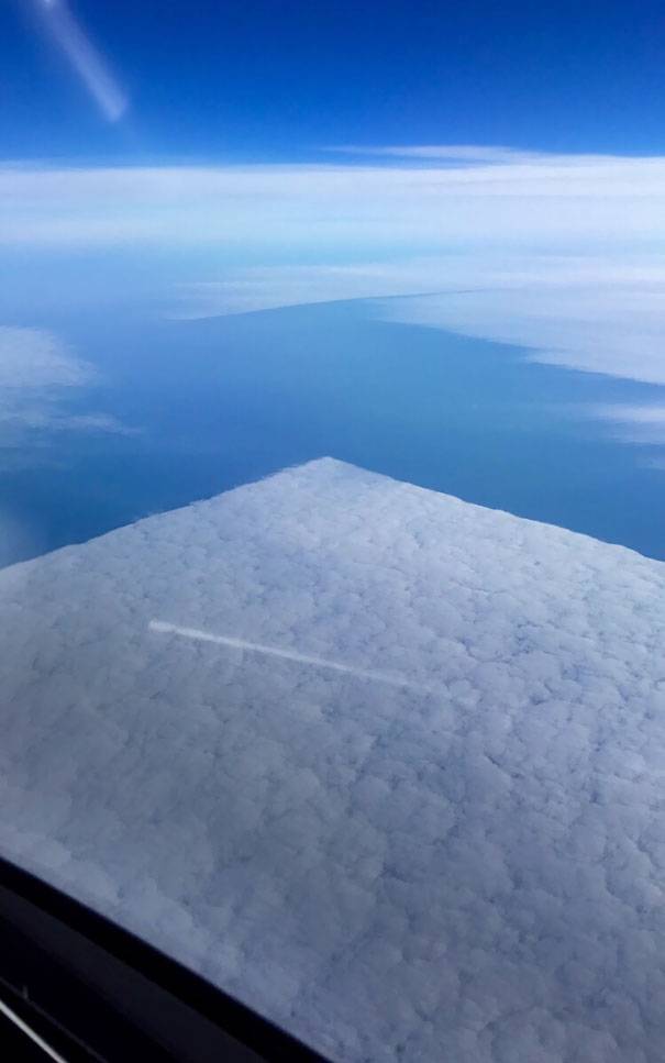 square cloud in the air
