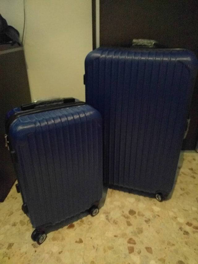 adult child living at home received suitcases for christmas