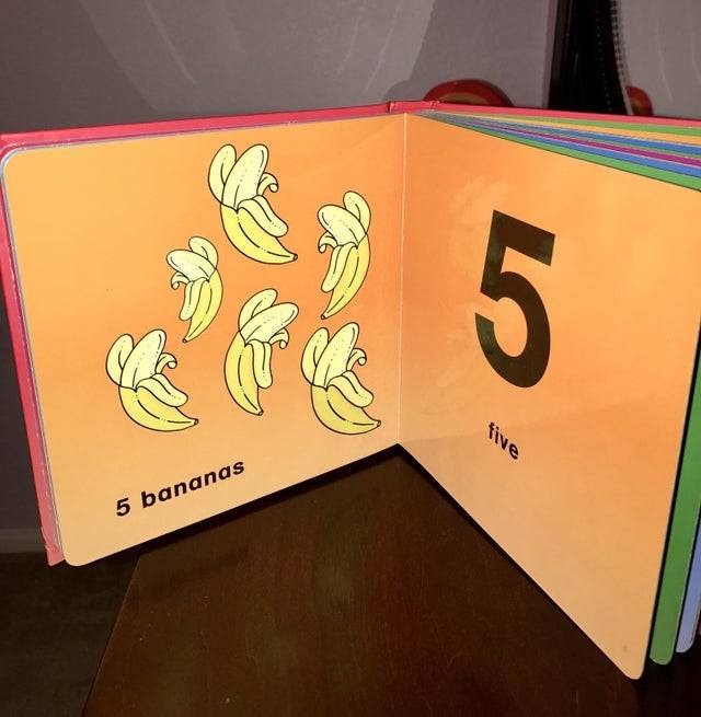 kids' book 5 bananas but actually 6 bananas
