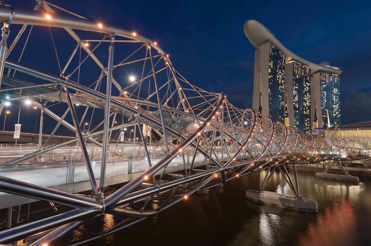 The Helix Bridge Resembles A Strand Of DNA