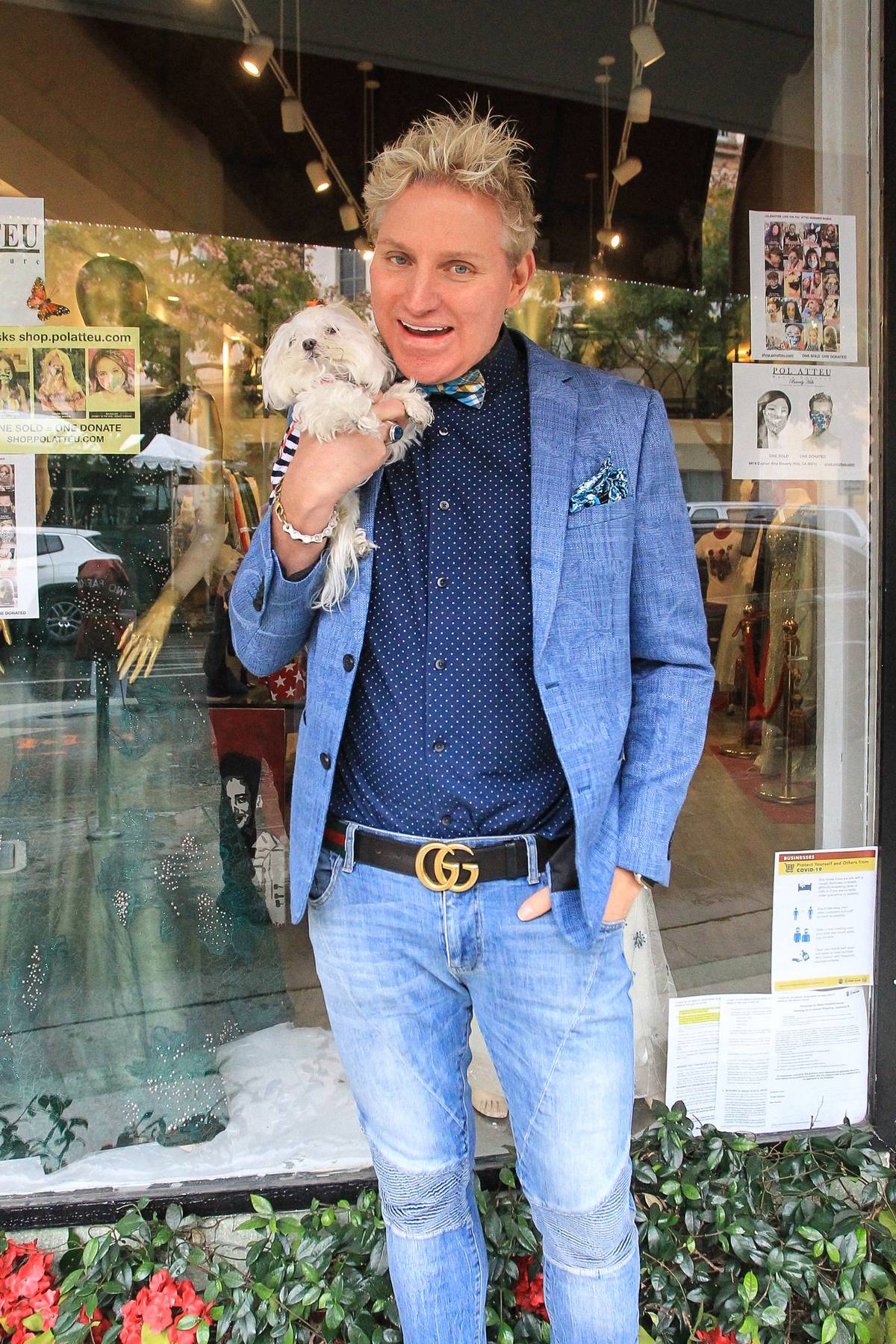 Patrik Simpson wearing gucci belt 