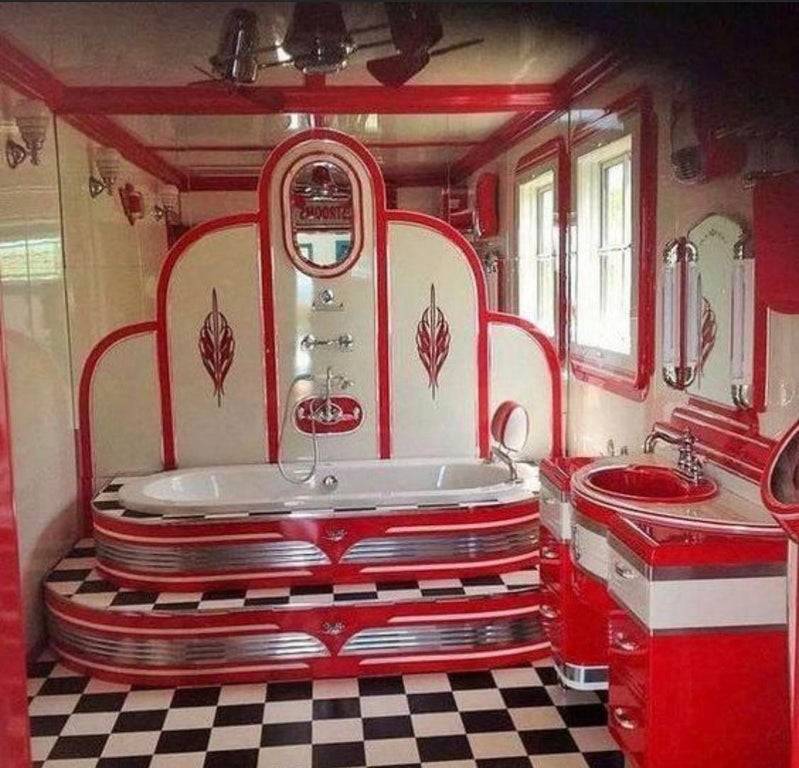retro diner bathroom