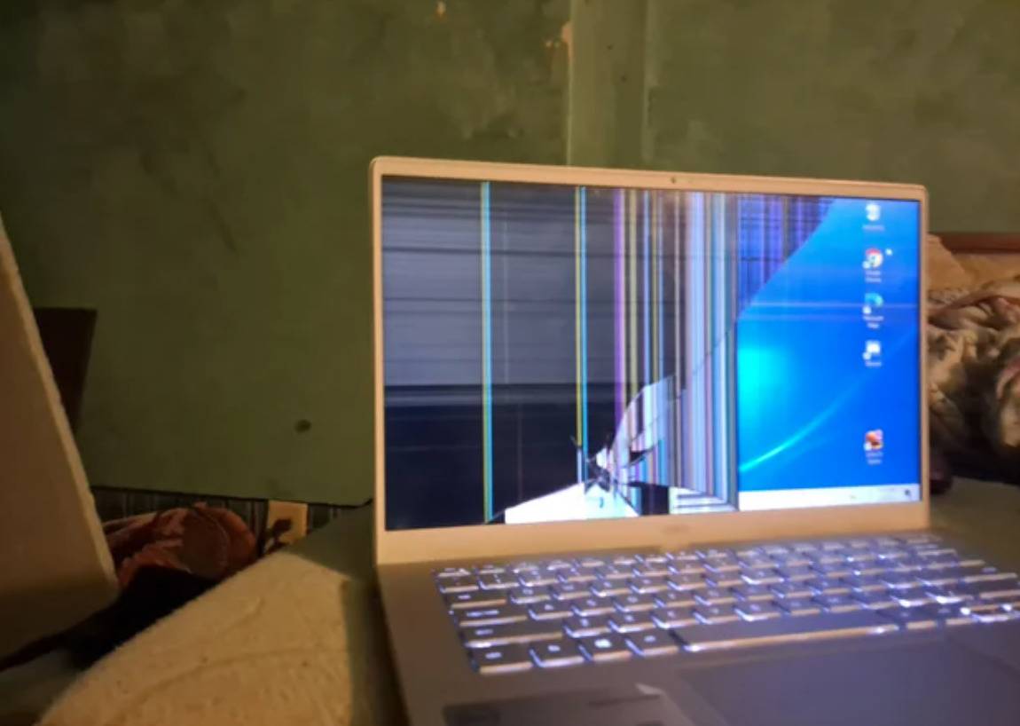 laptop screen is all messed up
