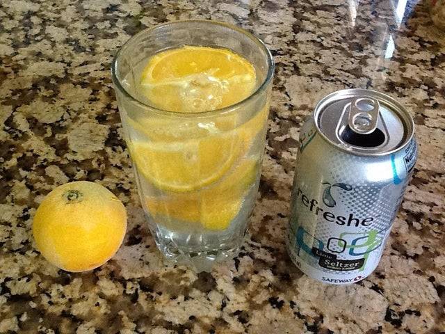 frozen lemon in drink