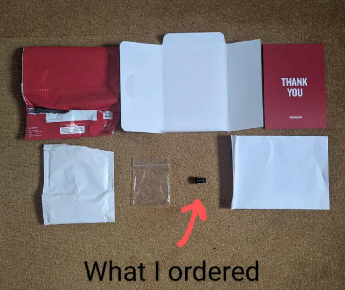 excessive amount of shipping packaging for tiny item