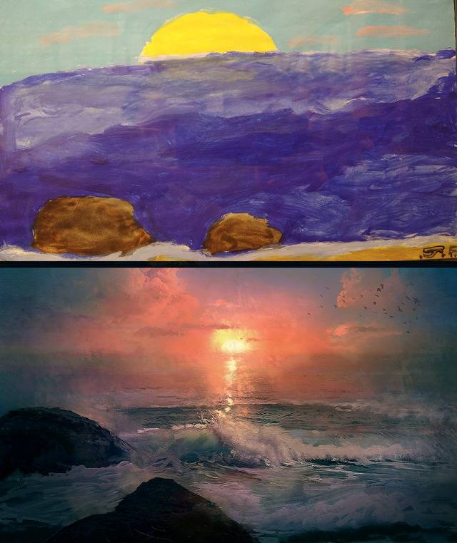 painting skill improvement from age 10 to age 25