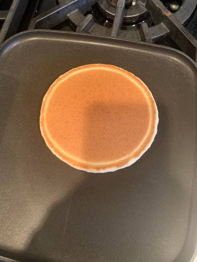 perfect pancake in shape and color