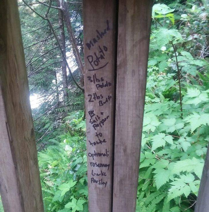 potato recipe on a bridge