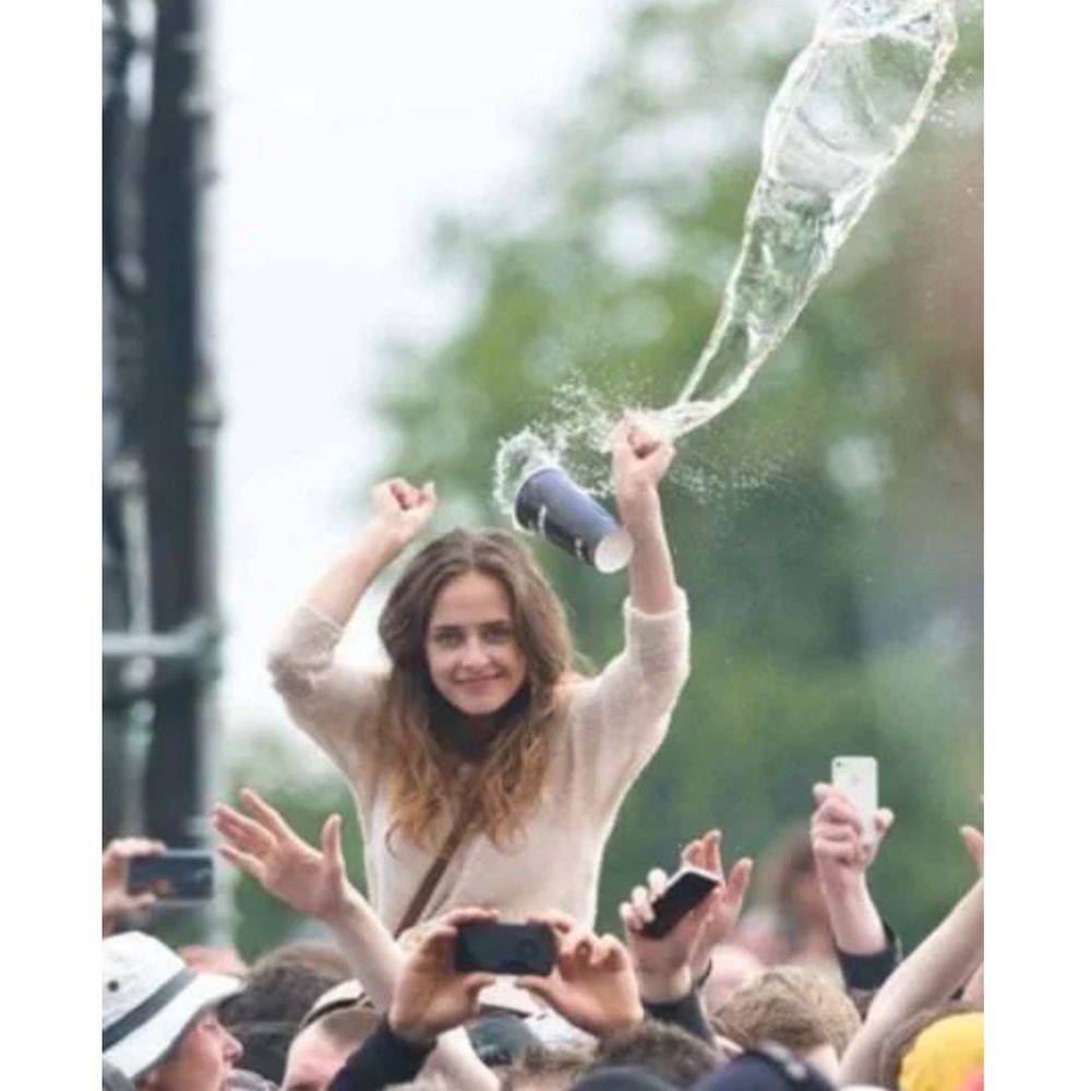 cup spilling at concert