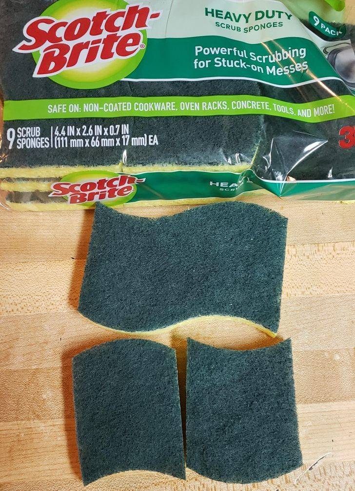 sponge cut in half