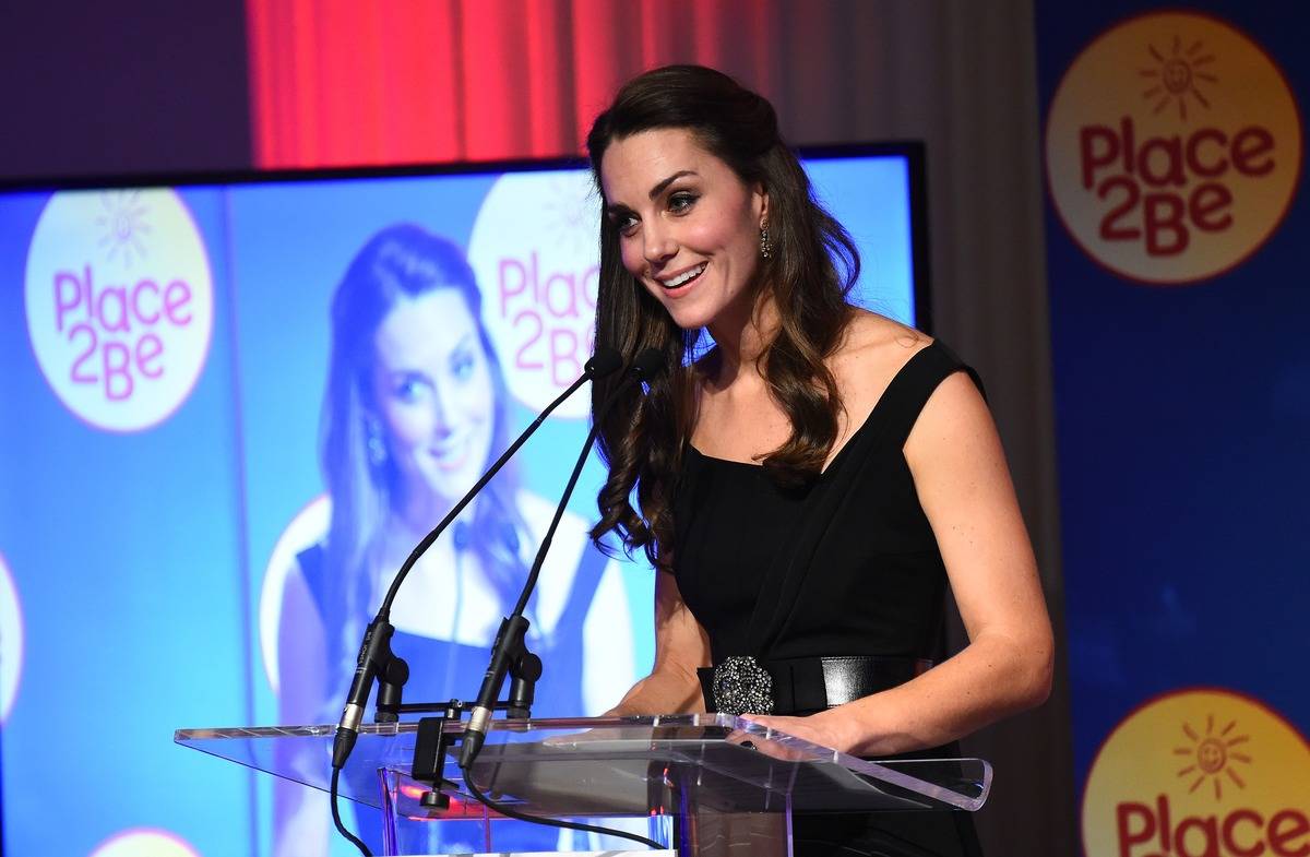 Duchess Kate Middleton speaks at the Place2Be Wellbeing in Schools charity event.