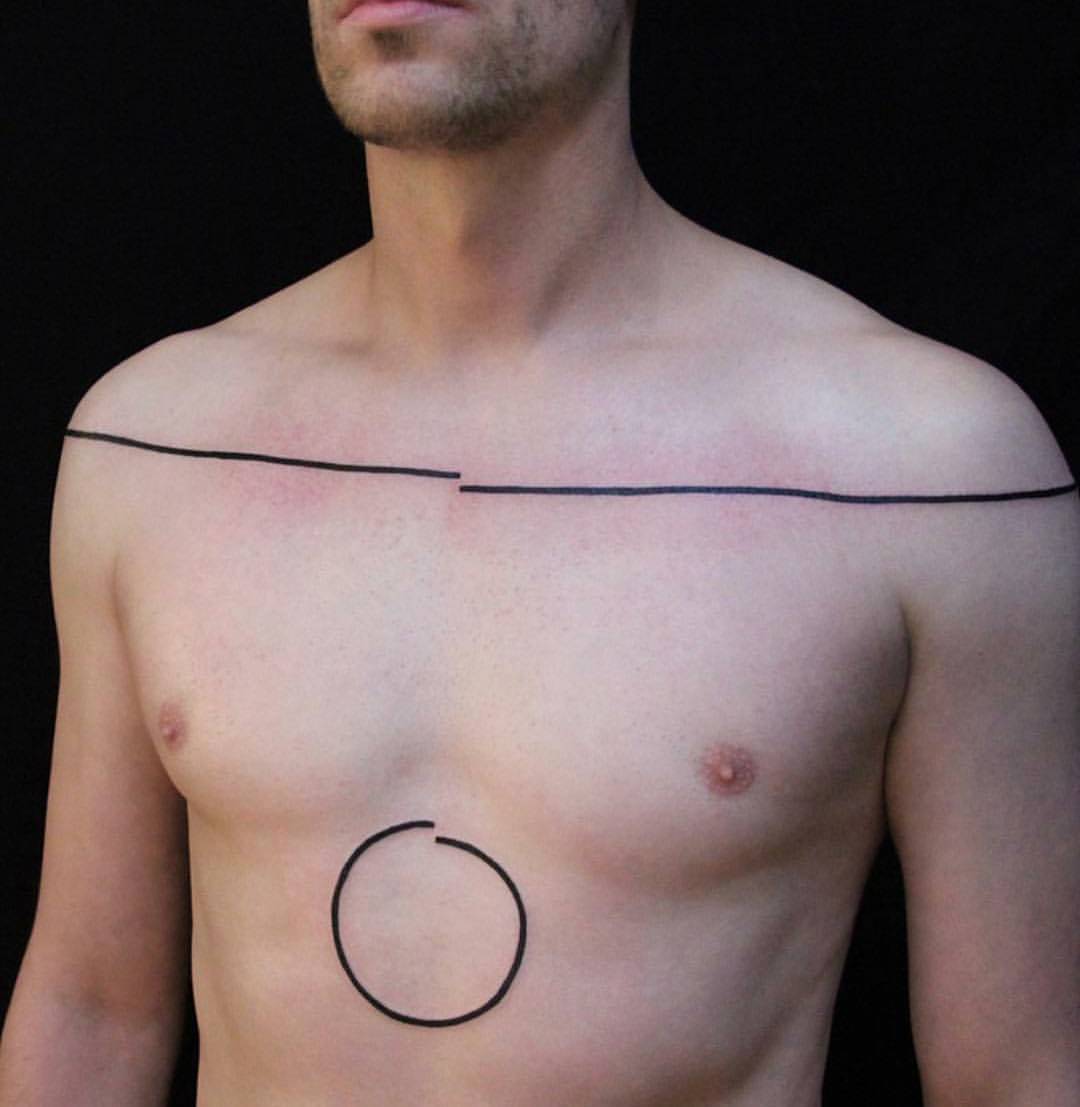 bad tattoo with uneven line