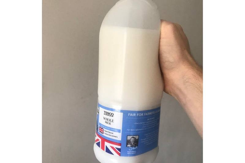 laundry detergent in milk