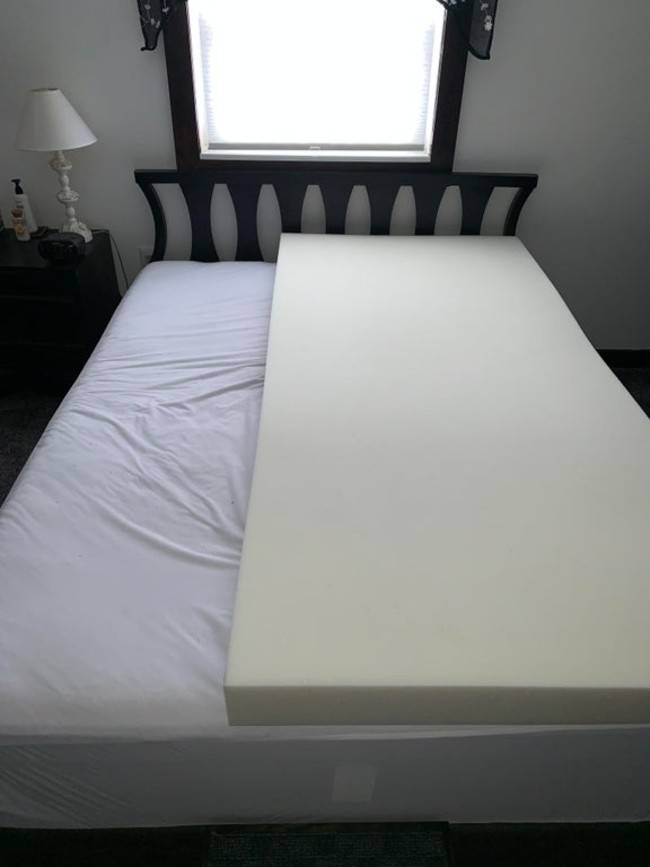 memory foam on only husband's side of the bed