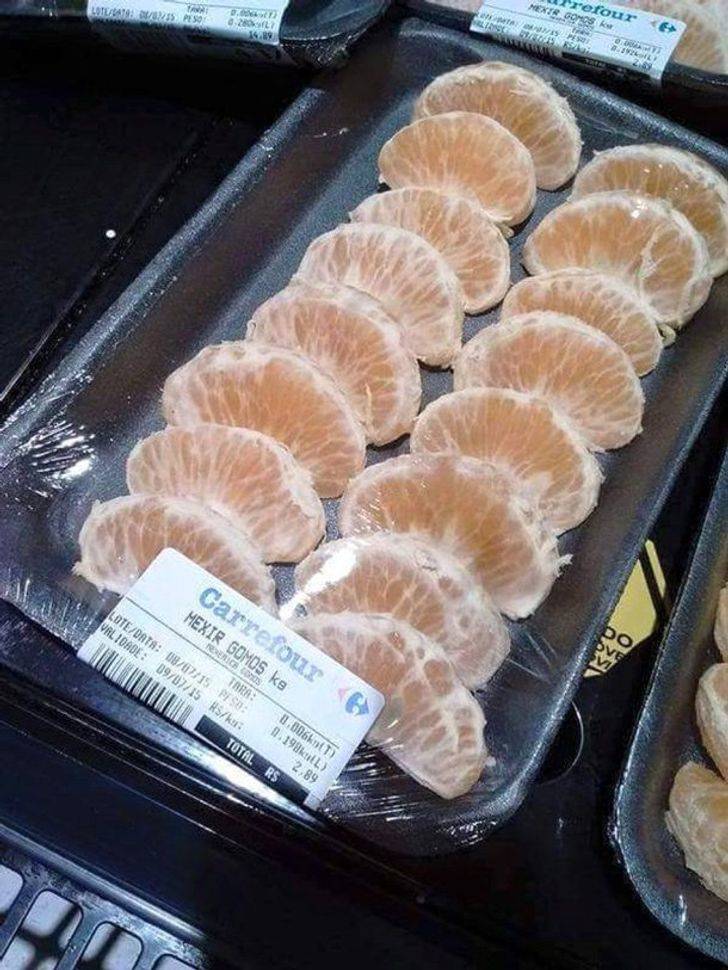 peeled oranges