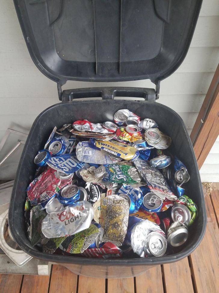 recycled pop cans