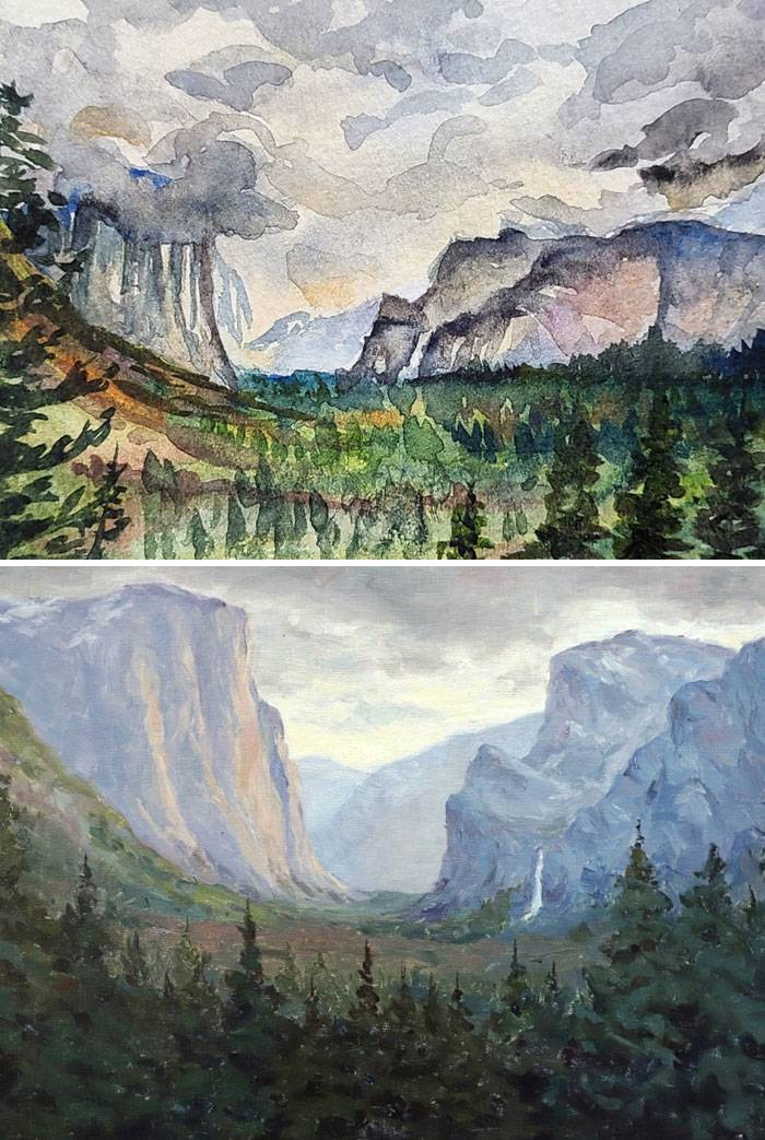 two years apart for painting