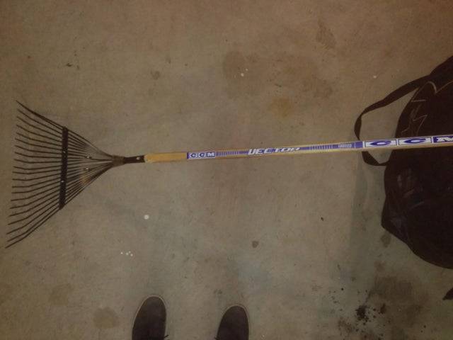 hockey stick rake