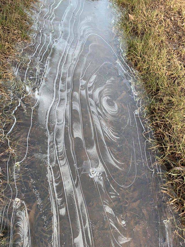 ice pattern in river