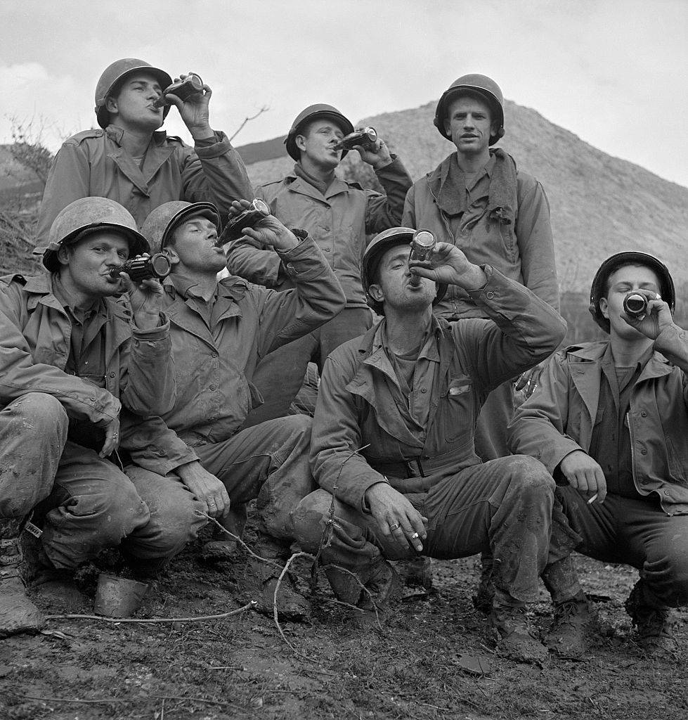 Men drinking Coke 