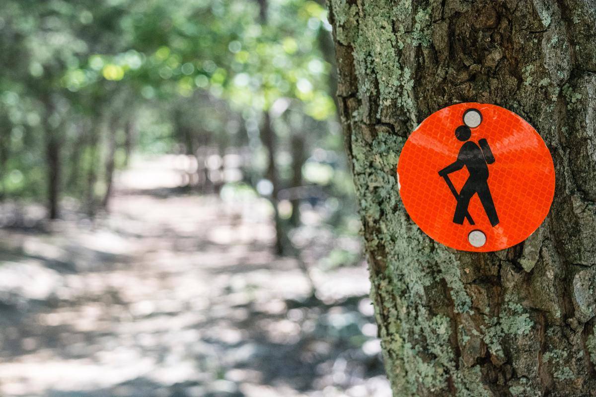 hiking trail sign
