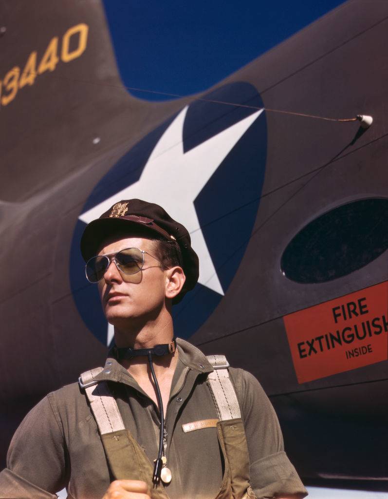 Pilot wearing sunglasses 