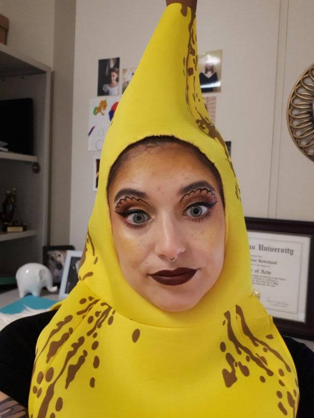 girl in banana costume