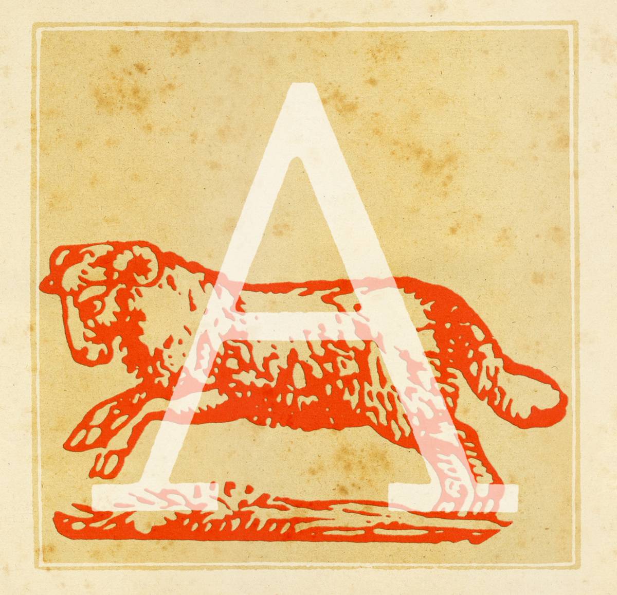 Capital letter A with a ram behind it - the Aries Zodiac sign