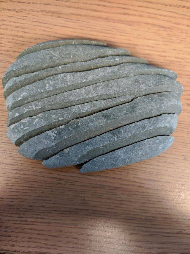 rock broke into strips 