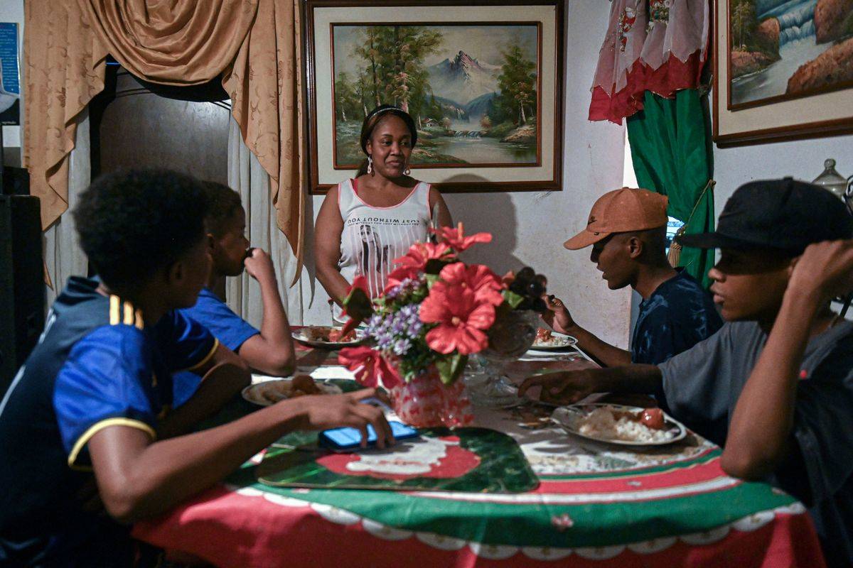 people eating dinner