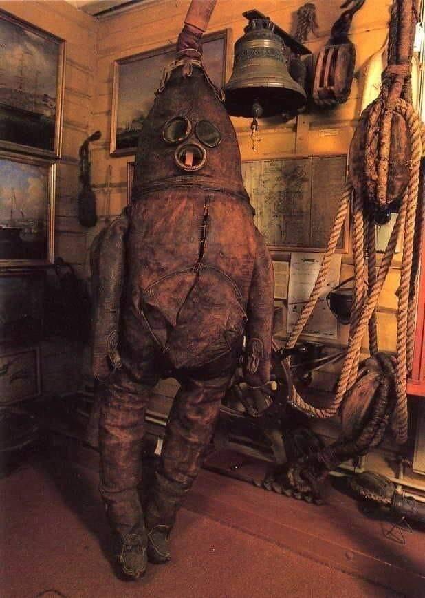 old diving suit