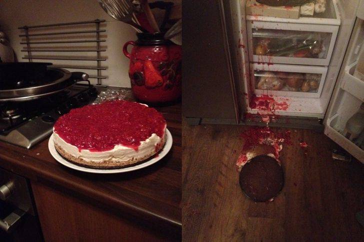good cake ruined from falling