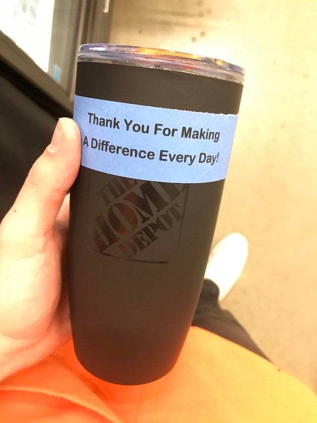 thank you for making a difference home depot cup