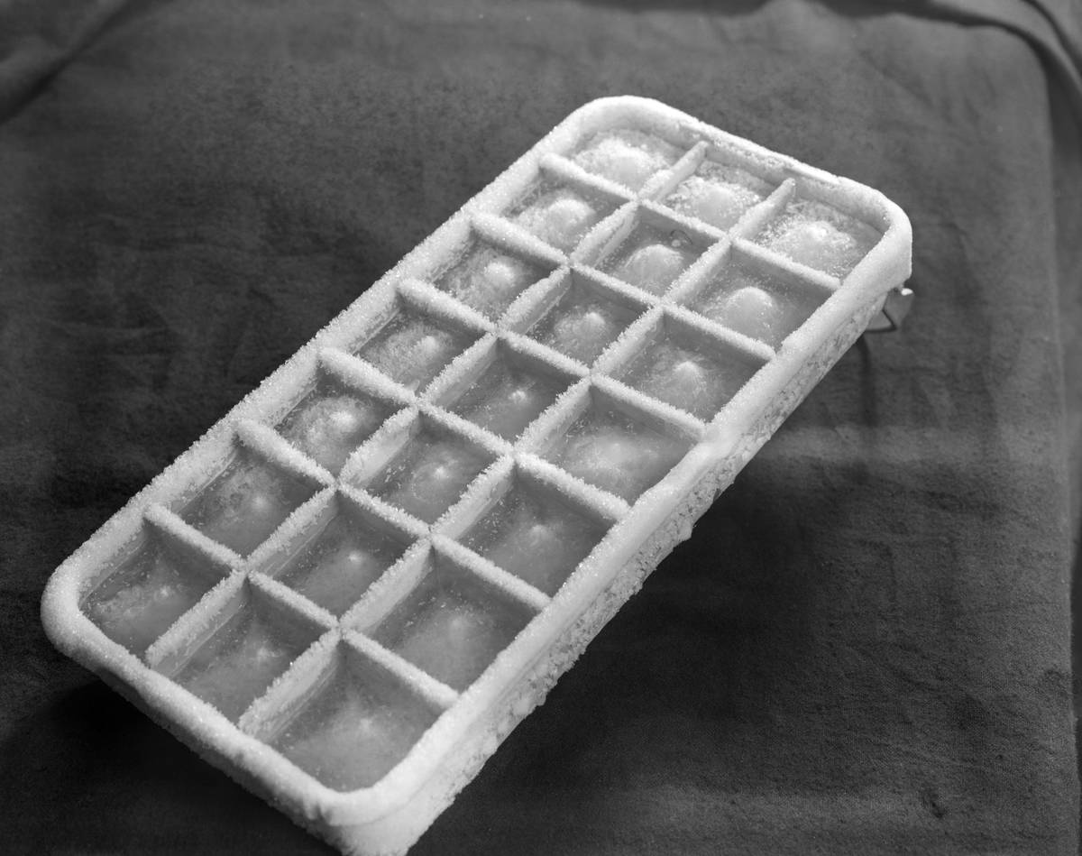 1930s COLD FROSTY ALUMINUM ice tray