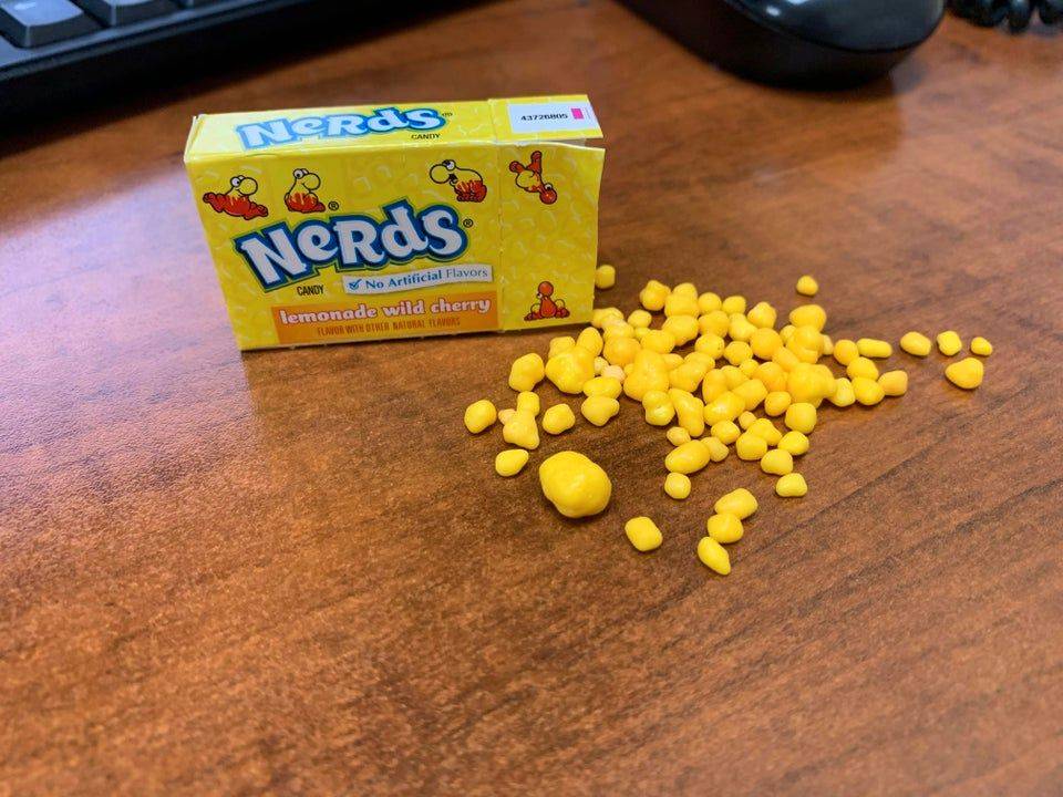 giant yellow nerd candy