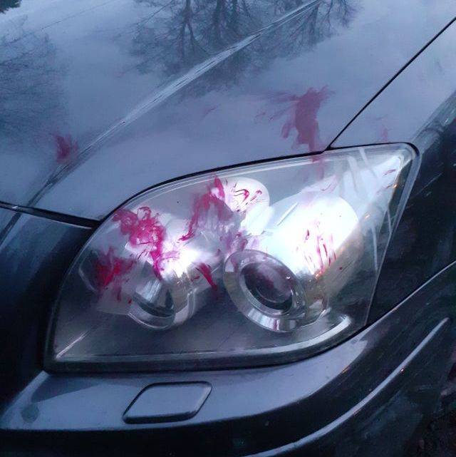 paint on headlight