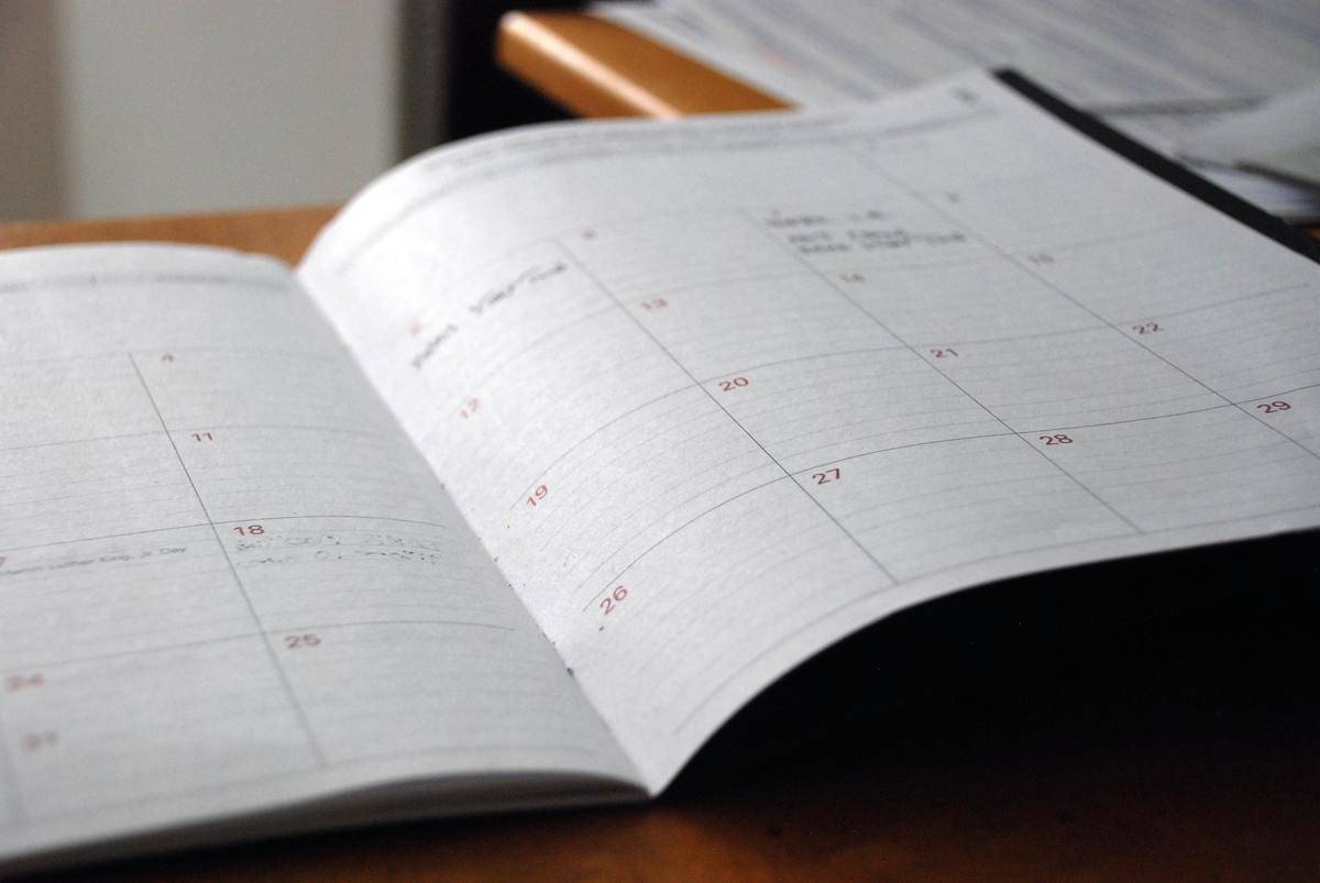 open appointment/day planner