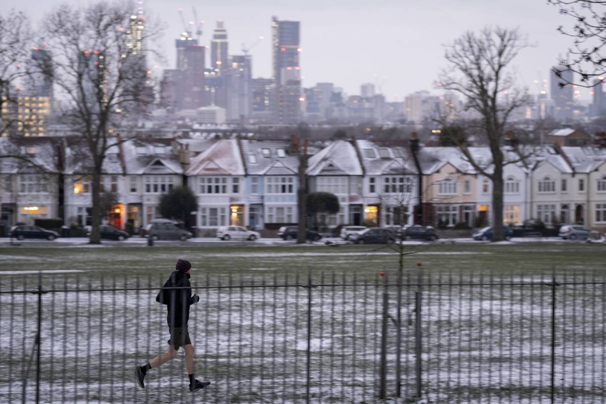 Runner Wears Shorts In The Snow
