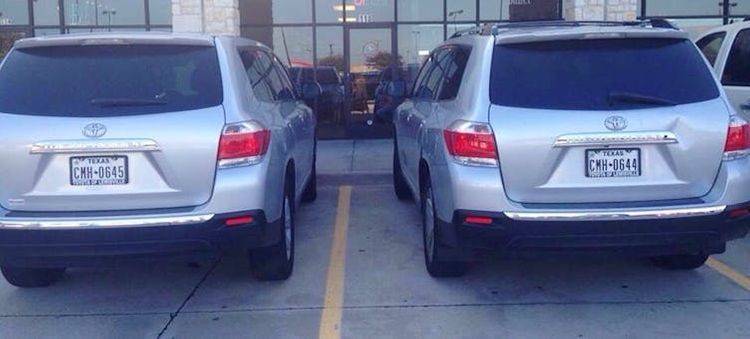 cars next to each other sequential order