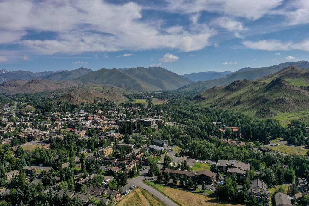 ketchum, idaho aerial view
