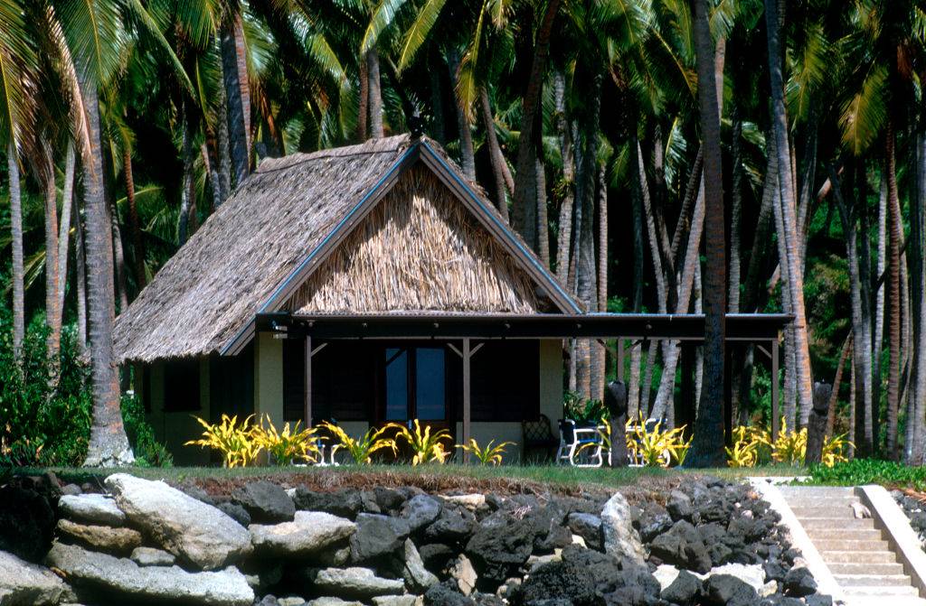 Bungalow in coconut plantation on private island Laucala Fiji