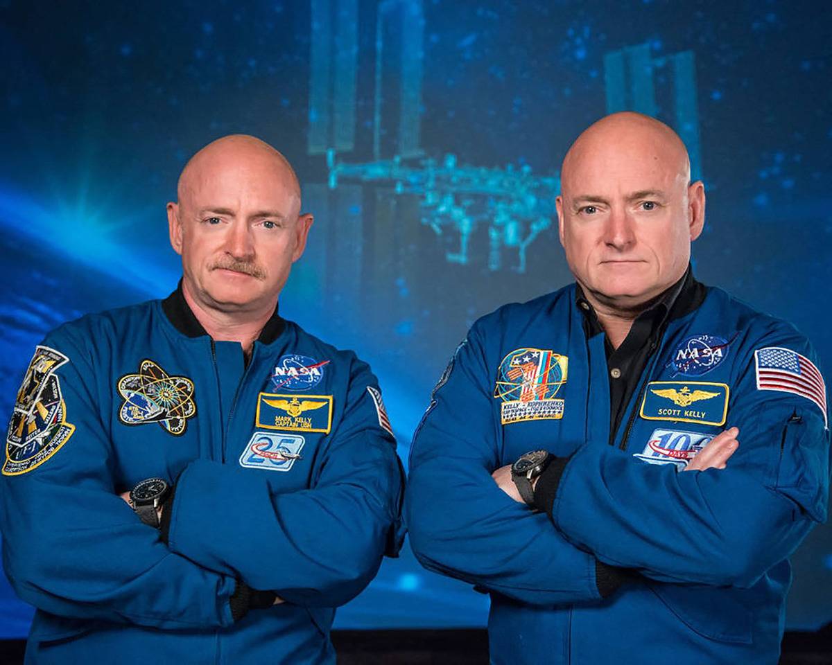 Two twin brothers, Scott and Mark Kelly, are twin astronauts.