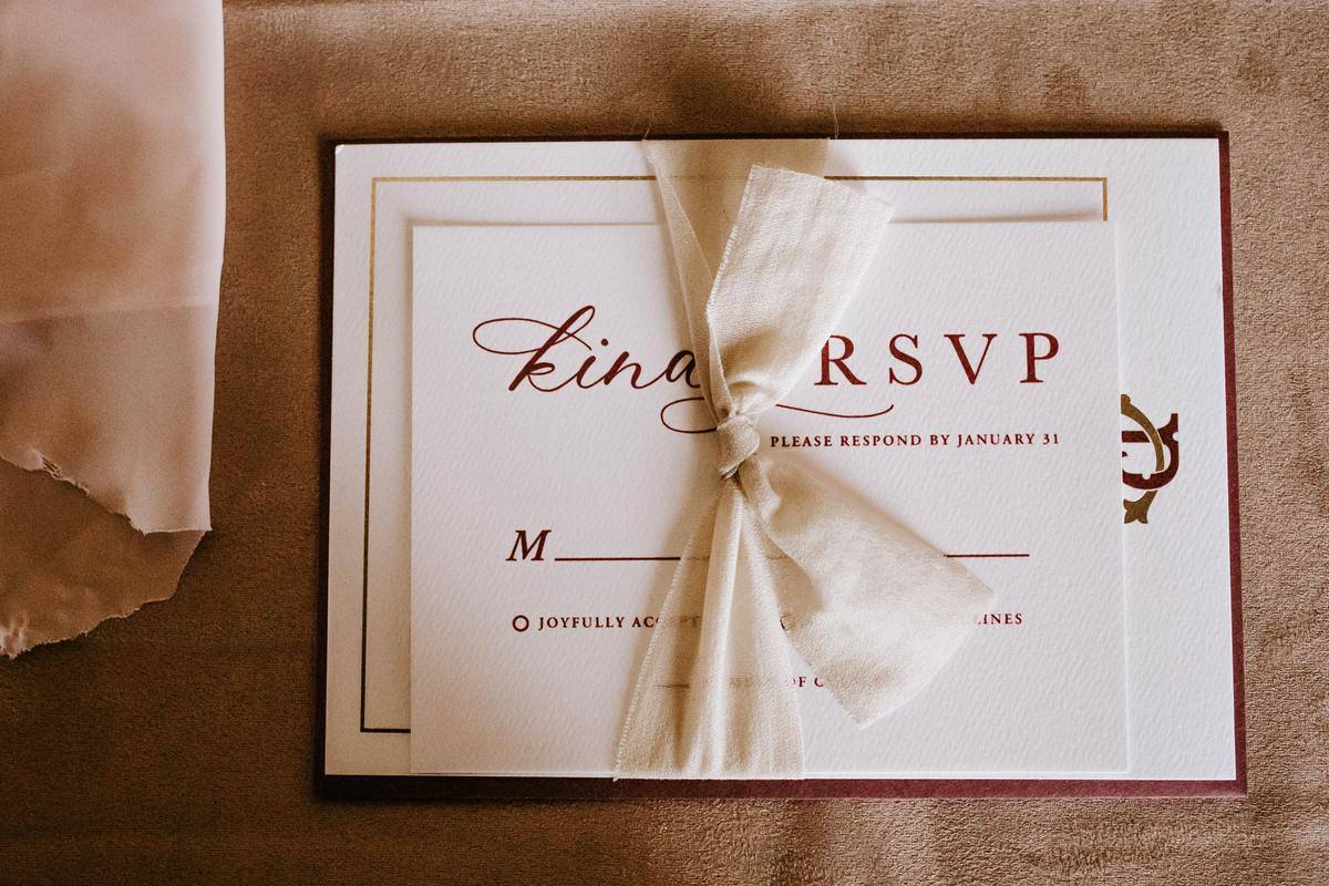 RSVP for wedding card