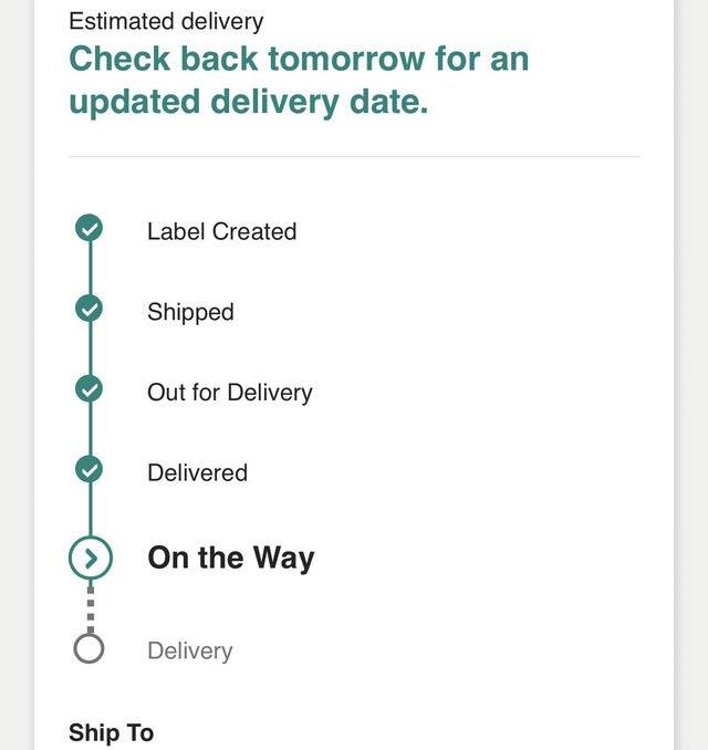 misleading site about delivery dates