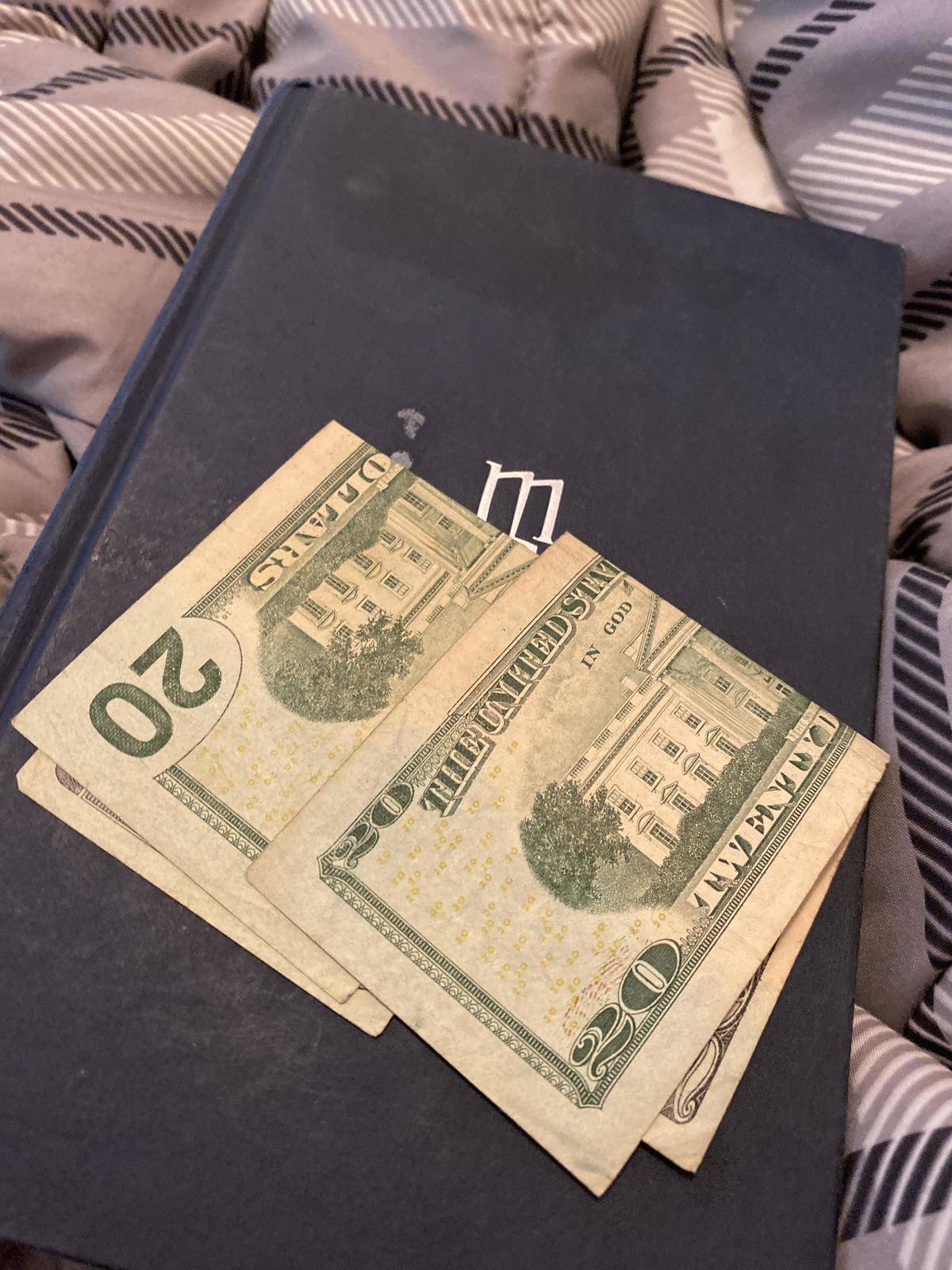 someone found $40 in a book